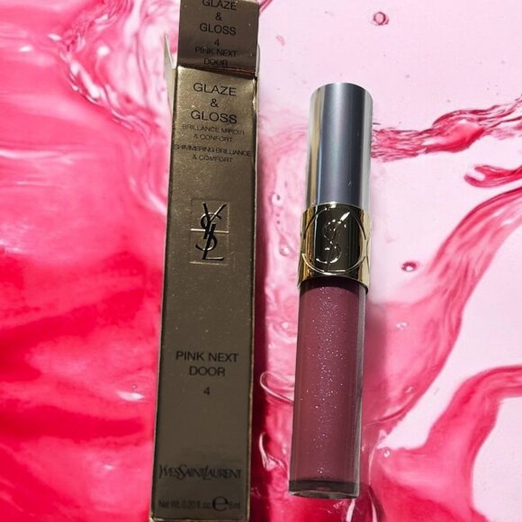 Yves Saint Laurent Glaze And Gloss Liquid Lip Gloss 0.2oz/6mL #4 Pink Next Door - Picture 1 of 1
